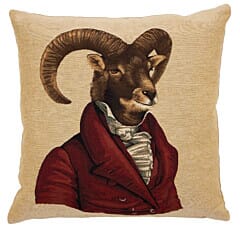 Mr Howard Tapestry Cushion with Feather Filler - 46x46cm (18"x18") - Last Piece Remaining!