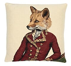 Mr Fox Tapestry Cushion with Feather Filler - 46x46cm (18"x18") - Last Piece Remaining!