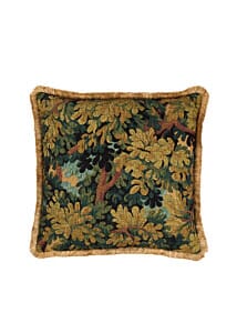 Verdure Royale Cushion with Gold Fringe - 58x58cm (23"x23")