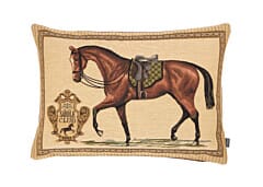 Saddle Club Tapestry Cushion with Faux Leather Back- 33x46cm (15"x18")