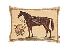 Royal Dressage Tapestry Cushion with Faux Leather Back- 33x46cm (15"x18")