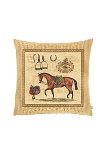 Royal Dressage Tan Tapestry Cushion - 46x46cm (18"x18")