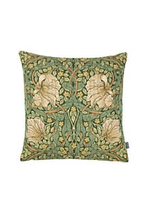 Pimpernel Green Tapestry Cushion with Feather Filler - 33x33cm (13"x13")