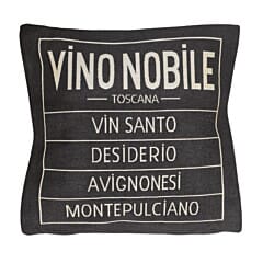 Tuscan Wine Label Tapestry Cushion with Feather Filler - 46x46cm (18"x18") - Last Piece Remaining!