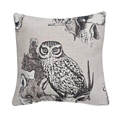 Woodland Friends Tapestry Cushion with Feather Filler - 42x42cm (16"x16") - Last Piece Remaining!