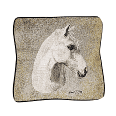 Horse Portrait Tapestry Cushion with Feather Filler - 42x42cm (16"x16") - Last Piece Remaining!
