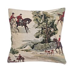 The English Chase Tapestry Cushion with Feather Filler - 45x45cm (18"x18") - Last Piece Remaining!