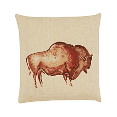 Bison Tapestry Cushion with Feather Filler - 46x46cm (18"x18") - Last Four Pieces Remaining!