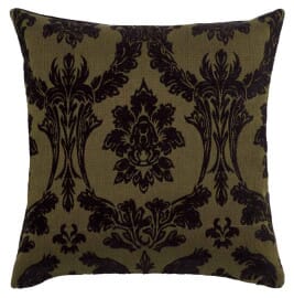 Green Damask Regular Cushion with filler - 46x46cm (18"x18")