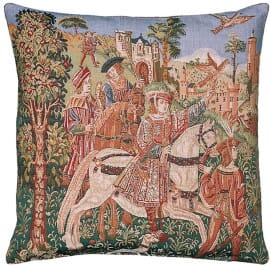 Departure for the Hunt Tapestry Cushion - 46x46cm (18"x18")