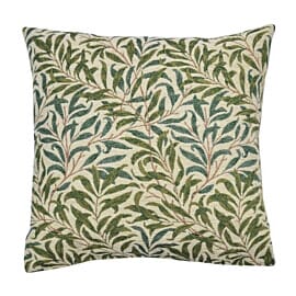 Willow Bough Green Tapestry Cushion with Feather Filler - 33x33cm (13"x13")