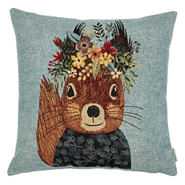 Sammie Squirrel Woven Cushion - 42x42cm (17"x17")