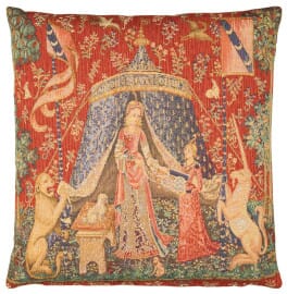 Lady with the Tent Tapestry Cushion - 46x46cm (18"x18")