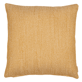 Ochre Herringbone Woven Cushion - 42x42cm (17"x17")