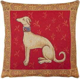 Cluny Whippet Tapestry Cushion - 46x46cm (18"x18")