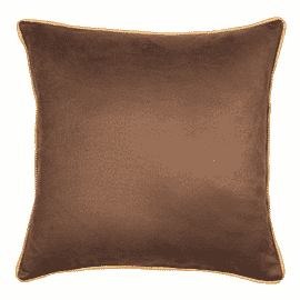 Mocha Woven Faux Suede Cushion - 42x42cm (17"x17")