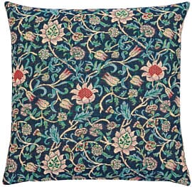 Morris Evenlode Blue Tapestry Cushion - 46x46cm (18"x18")