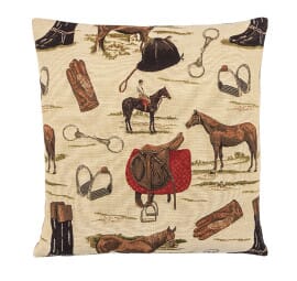Horse Riding Tapestry Cushion - 46x46cm (18"x18")