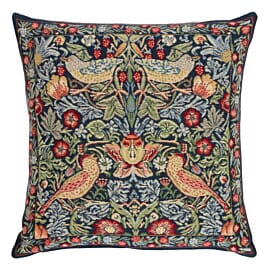 Strawberry Thief Blue Tapestry Cushion - 55 x 55cm