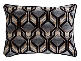 Art Deco Large Oblong Cushion with Feather Filler - 50x66cm (20"x26")