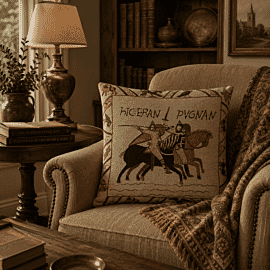 Bayeux Cavaliers Tapestry Cushion - 46x46cm (18"x18")