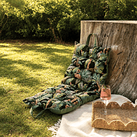 Tropical Woven Outdoor Folding Carry Cushion - 50 x 100 cm (20" x 40")