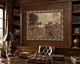 English Hunt Loom Woven Tapestry - 110 x 156 cm (3’7” x 5’1”) - Requires Rod Size 4