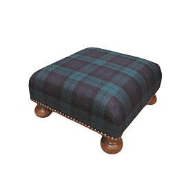 Scottish Tartan Wool Tapestry Footstool