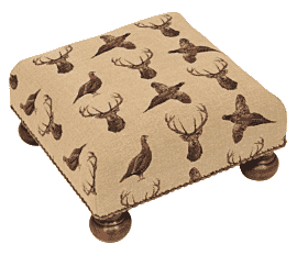 Highland Beige Tapestry Footstool