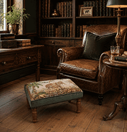Elephant Upholstered High Stool