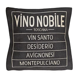 Tuscan Wine Label Tapestry Cushion with Feather Filler - 46x46cm (18"x18") - Last Piece Remaining!