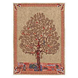 Golden Klimt Tree Loom Woven Tapestry - 2 Sizes Available