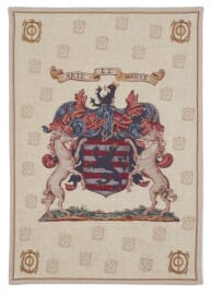 Arte et Marte Coat of Arms Loom Woven Tapestry - 135 x 97 cm (4'5" x 3'2") - Requires Rod Size 2