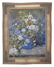 Renoir Spring Bouquet Loom Woven Tapestry - 142 x 118 cm (4'8" x 3'10") - Requires Rod Size 3 - Last Piece Remaining!
