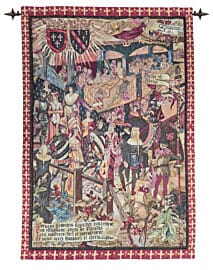 The King's Knights Loom Woven Tapestry - 142 x 97 cm (4'8" x 3'2") - Requires Rod Size 3 - Last Piece Remaining!