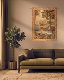 Verdure with Birds Loom Woven Tapestry - 150 x 108 cm (4’11” x 3’7”) - Requires Rod Size 3