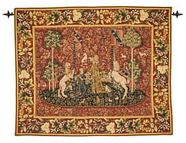 Lady with the Unicorn - Taste Loom Woven Tapestry - 132 x 160 cm (4'4" x 5'3") - Requires Rod Size 4 - Last Piece Remaining!