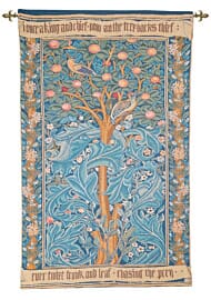 Morris Woodpecker Loom Woven Tapestry - 114 x 71 cm (3'9" x 2'4") - Requires Rod Size 2 - Last Piece Remaining!