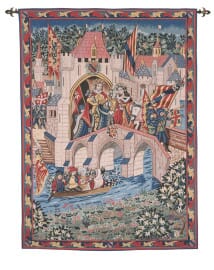 Springtime at Camelot Loom Woven Tapestry - 132 x 95 cm (4'4" x 3'1") - Requires Rod Size 2 - Last Piece Remaining!