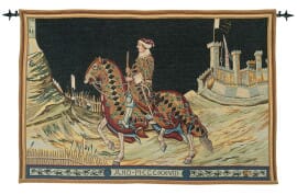 Knight of Siena Loom Woven Tapestry - 100 x 146 cm (3'3" x 4'10") - Requires Rod Size 4