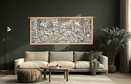 Royal Hunting Woods Loom Woven Tapestry - 102 x 224 cm (3'4" x 7'4") - Requires Rod Size 5 - Last Piece Remaining!