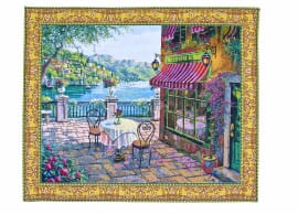 Waterfront Café Loom Woven Tapestry - 90 x 110 cm (3'0" x 3'7") - Requires Rod Size 3