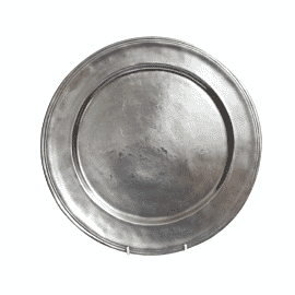 Decorative Pewter Charger - Approx. H.1 x Dia.31 cm - Last Piece Remaining!