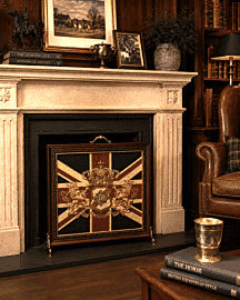 Union Jack Crest Tapestry Firescreen
