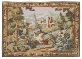 Verdure au Chateau Silkscreen Tapestry - 107 x 150 cm (3'6" x 4'11") - Requires Rod Size Size 4 - Last Piece Remaining!