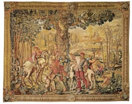 Chasse de Maximilien 'Juillet' Silkscreen Tapestry - 220 x 275 cm (7'3" x 9'0") - Requires Rod Size Size 6