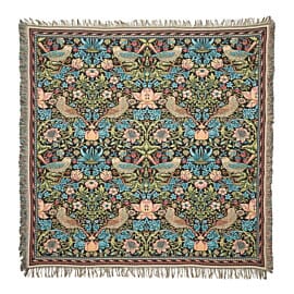 Strawberry Thief Tapestry Throw - 140 x 140cm (55" x 55")