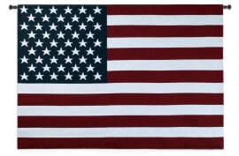 Stars & Stripes Loom Woven Tapestry - 95 x 134 cm (3'1" x 4'5") - Requires Rod Size 3