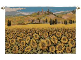 Sunflowers of Tuscany Loom Woven Tapestry - 2 Sizes Available
