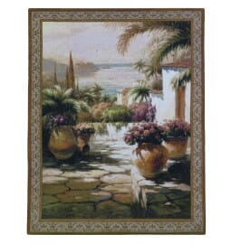 Courtyard Vista Loom Woven Tapestry - 132 x 102 cm (4'4" x 3'4") - Requires Rod Size 3 - Last Two Pieces Remaining!